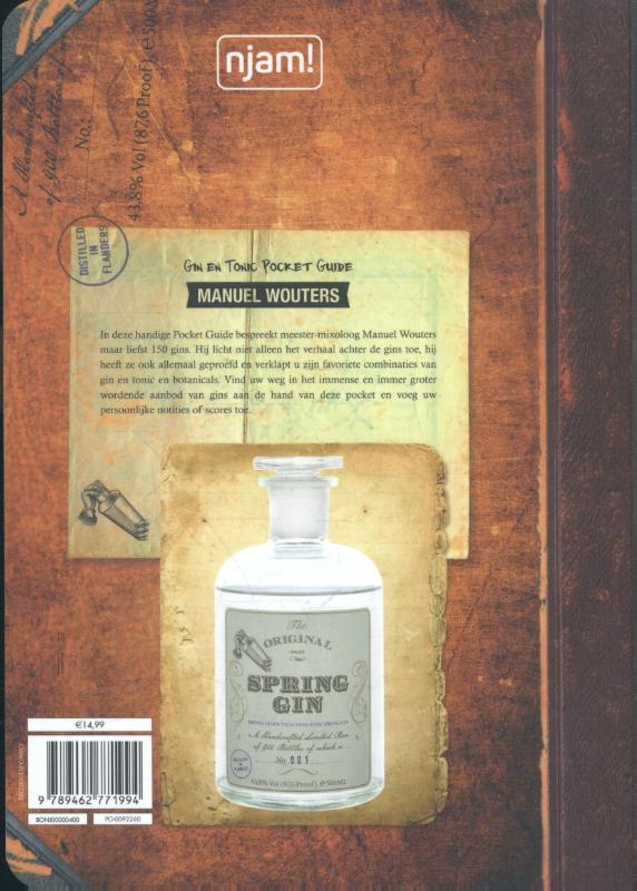 Achterkant van Gin en tonic pocketguide