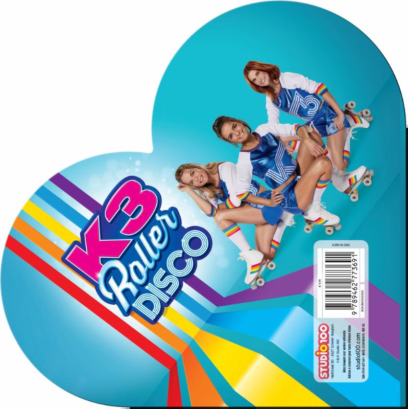 Achterkant van K3 : vriendenboek Roller disco