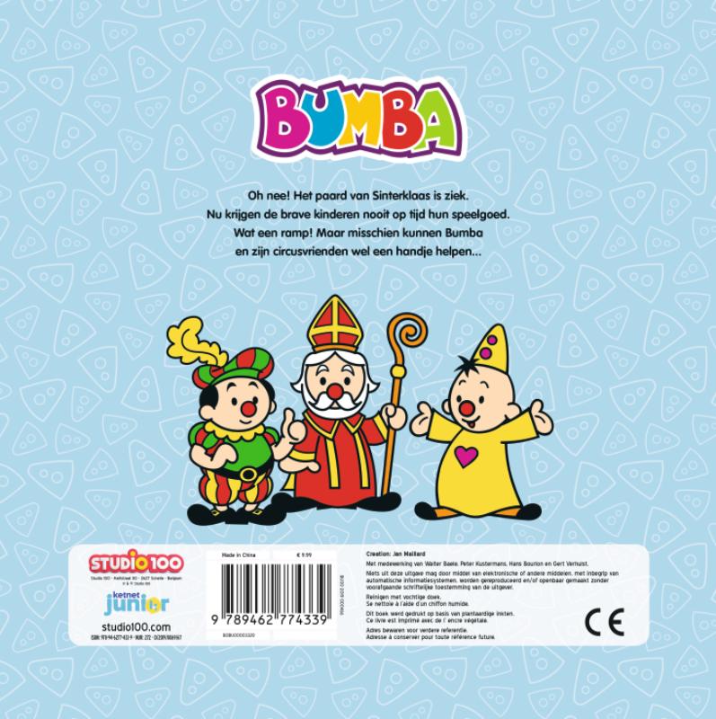 Achterkant van Bumba : kartonboek - De helpers van de Sint