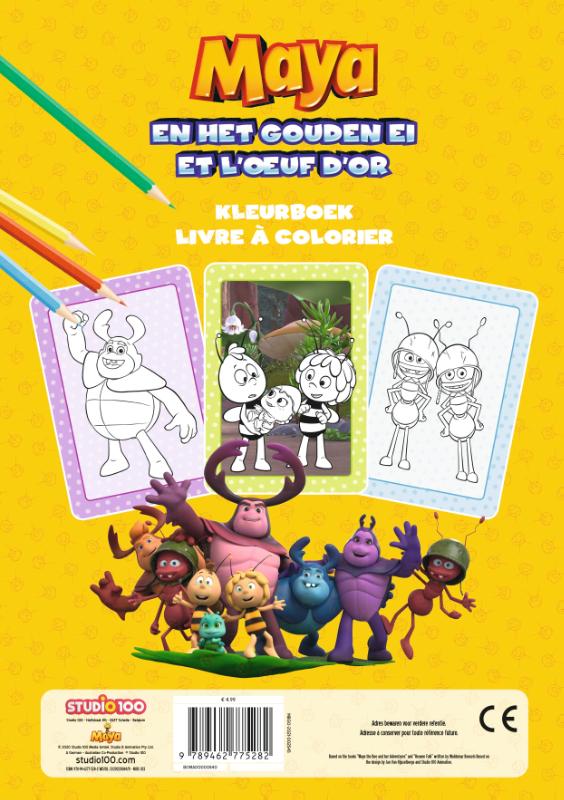 Achterkant van Maya : filmkleurboek - Het gouden ei