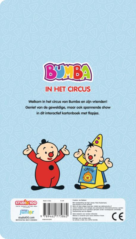 Achterkant van Bumba : kartonboek met flapjes (lang) - In het circus