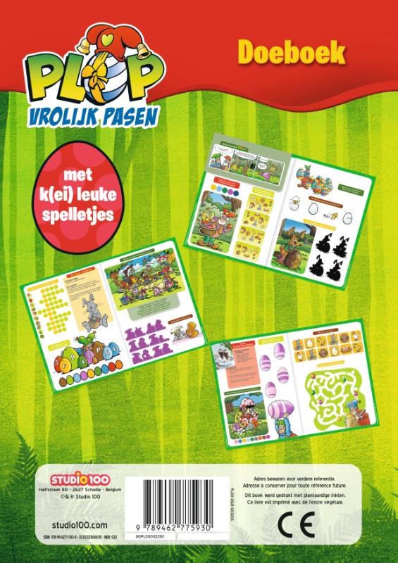Achterkant van Plop : doeboek - Pasen