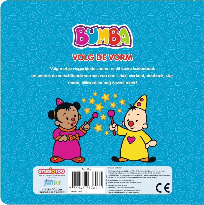 Achterkant van Bumba : kartonboek met sporen – Volg de vorm