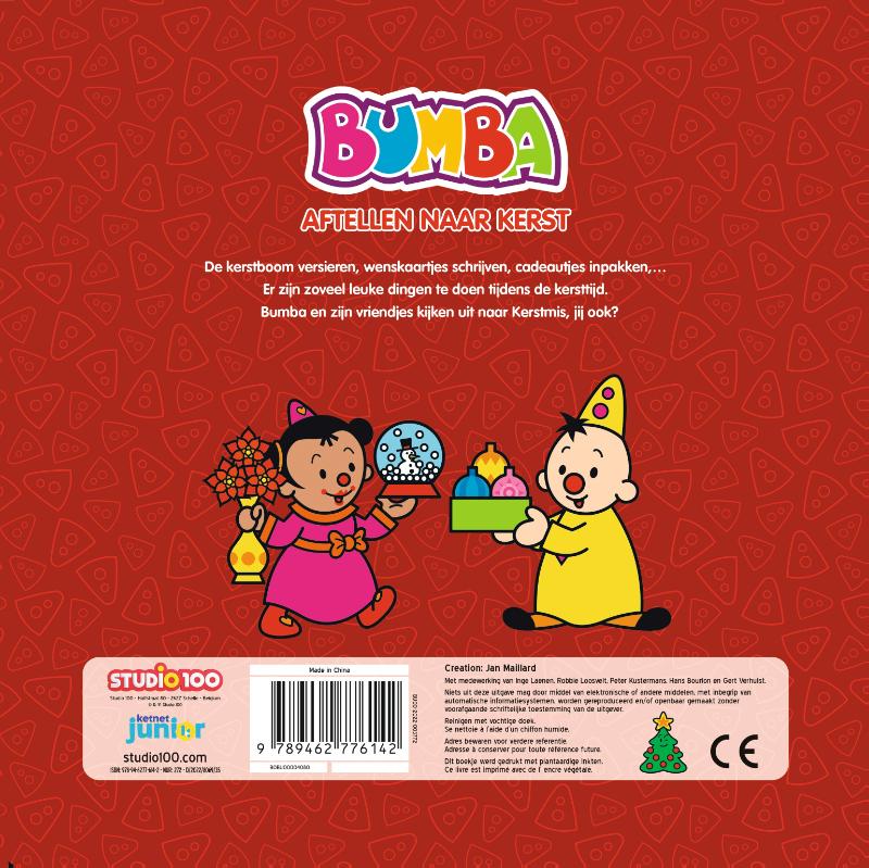 Achterkant van Bumba : kartonboek – Aftellen naar kerst