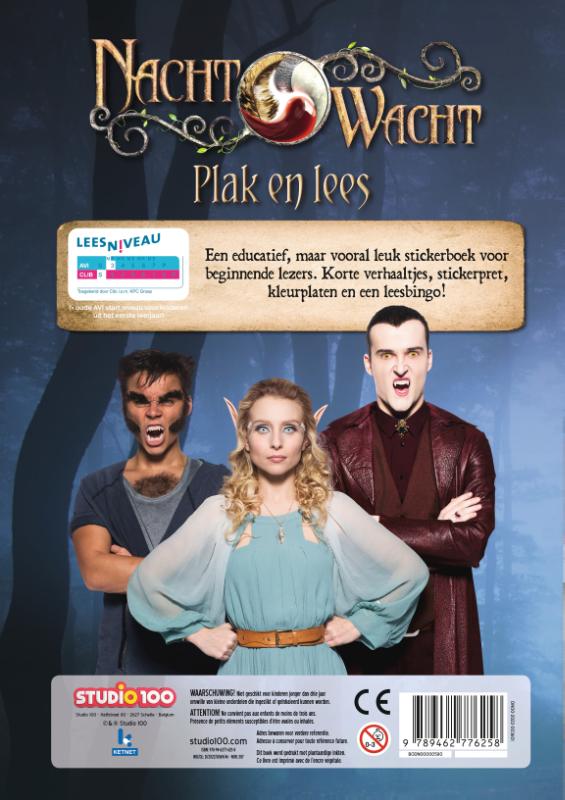 Achterkant van Nachtwacht : Ik leer lezen - met stickers