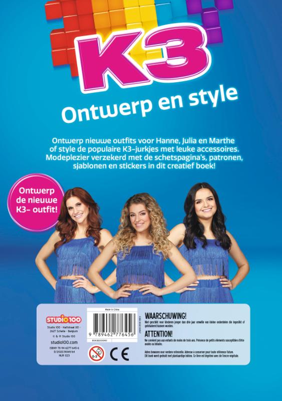 Achterkant van K3 : designmap - Ontwerp en style