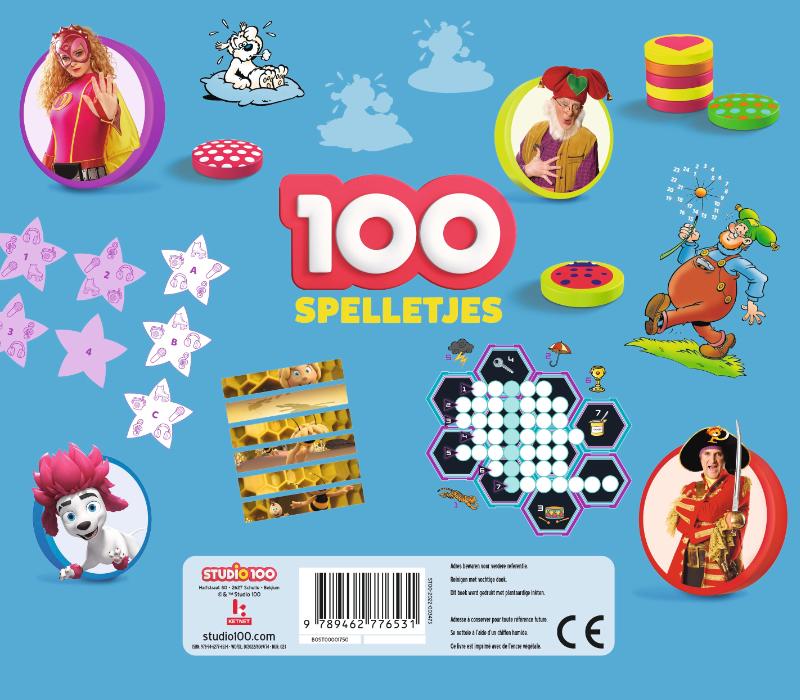 Achterkant van 100 spelletjes