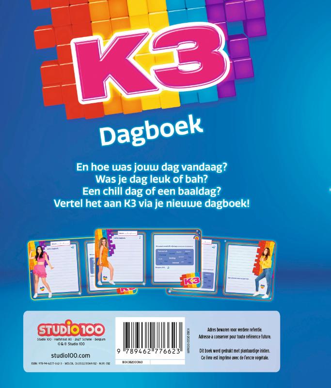 Achterkant van K3 : Dagboek 2 2022