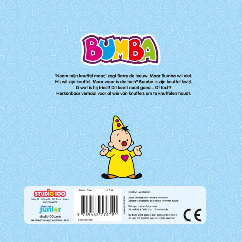 Achterkant van Bumba : kartonboek met flapjes - Knuffel kwijt