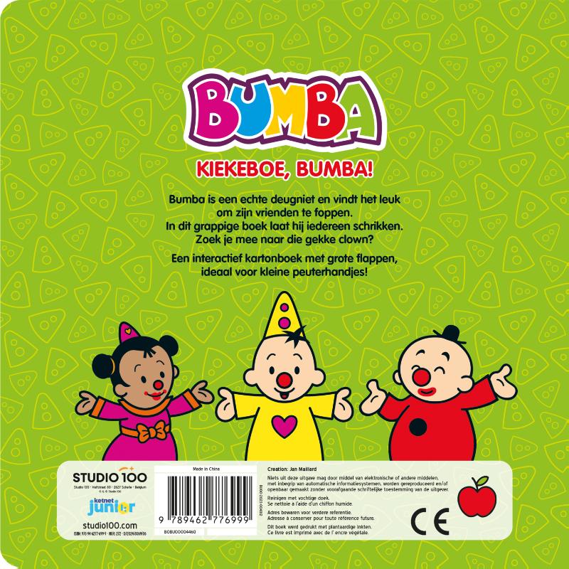 Achterkant van Bumba : kartonboek - Kiekeboe, Bumba!