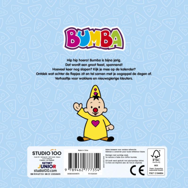 Achterkant van Bumba is jarig