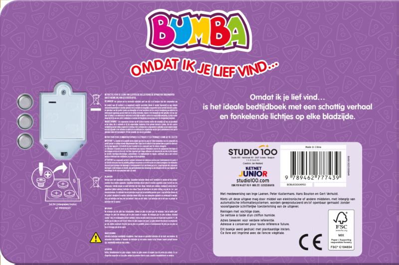 Achterkant van Lichtjesboek - Omdat ik je lief vind...