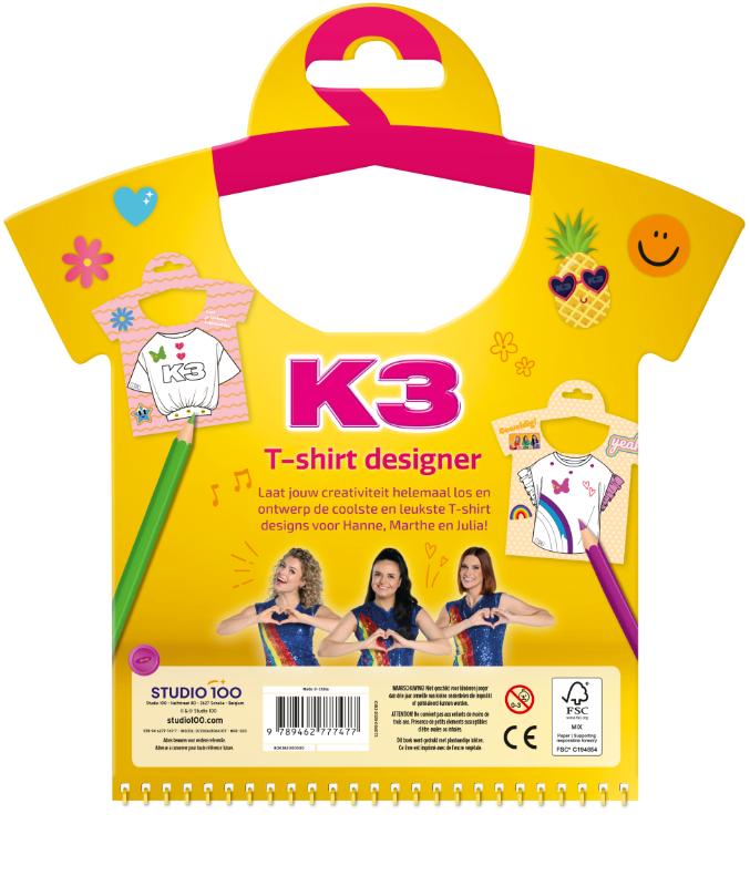 Achterkant van K3: T-shirt designer