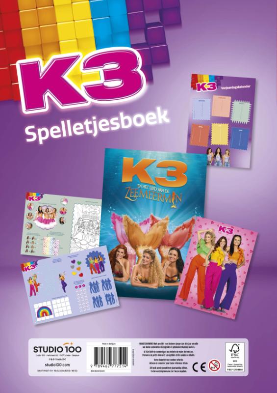 Achterkant van K3 : doeboek - Spelletjesboek