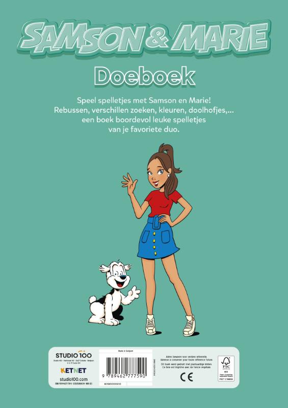 Achterkant van Samson & Marie : doeboek - Groen