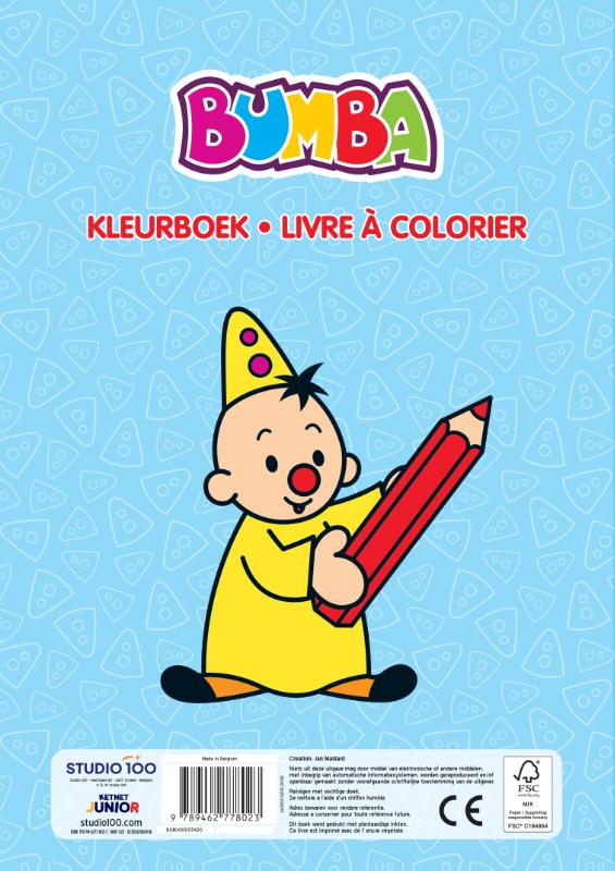 Achterkant van Bumba : Kleurboek - Dieren