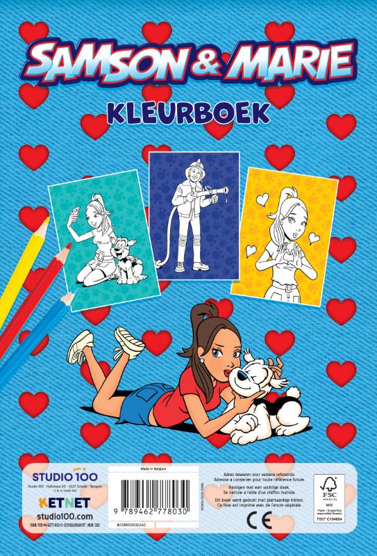 Achterkant van Samson & Marie : Kleurboek - Denim