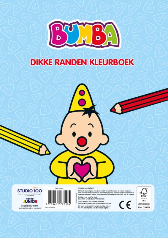 Achterkant van Bumba: Kleurboek - Dikke randen kleurboek