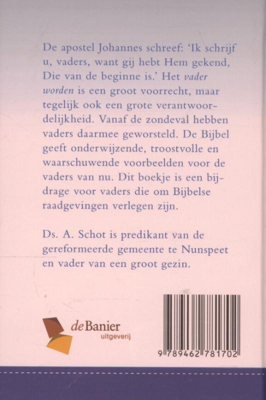Achterkant van Woorden van wijsheid voor vaders