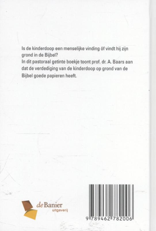 Achterkant van U en uw kinderen, de kinderdoop en de Bijbel