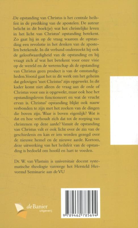 Achterkant van Met Christus opgewekt