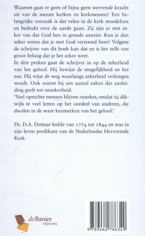 Achterkant van Kan ik zeker zijn van mijn zaligheid?