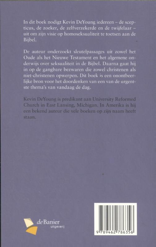 Achterkant van Wat de Bijbel werkelijk leert over homosekualiteit