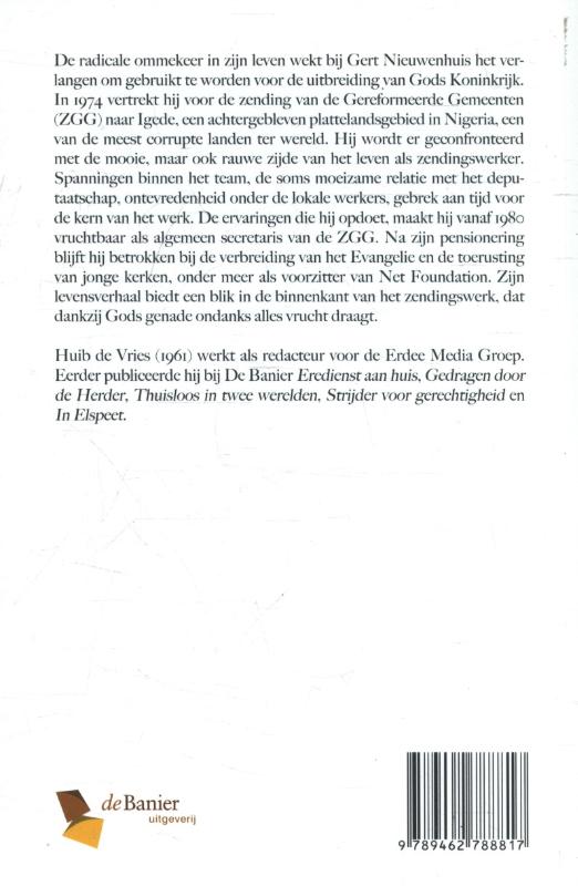 Achterkant van In het hart van de zending