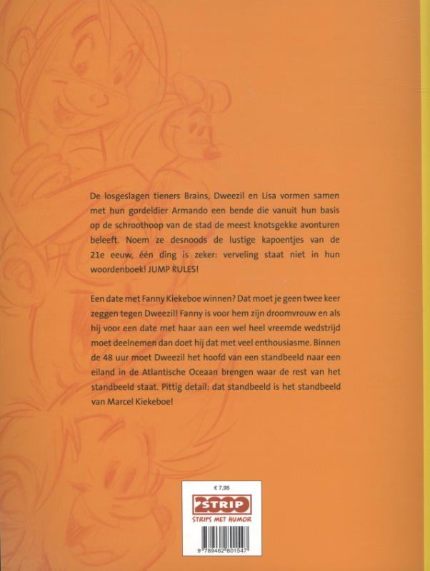 Achterkant van De kop van Kiekeboe