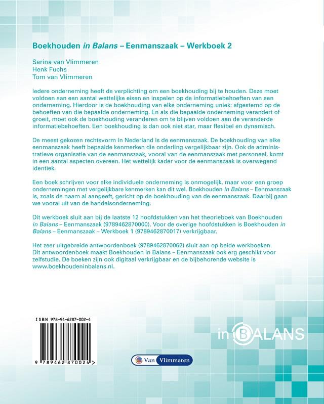 Achterkant van Werkboek