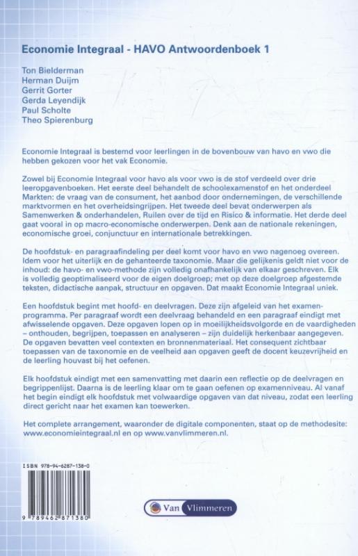 Achterkant van Antwoordenboek 1