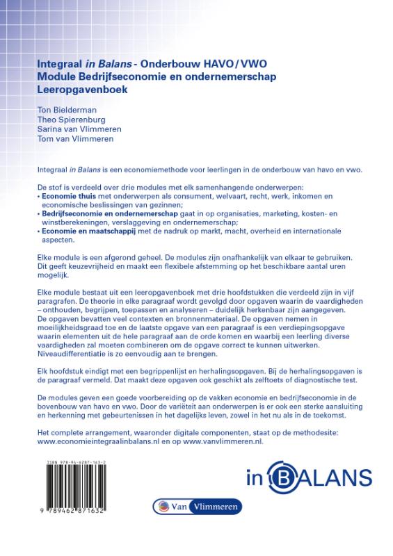 Achterkant van Leeropgavenboek