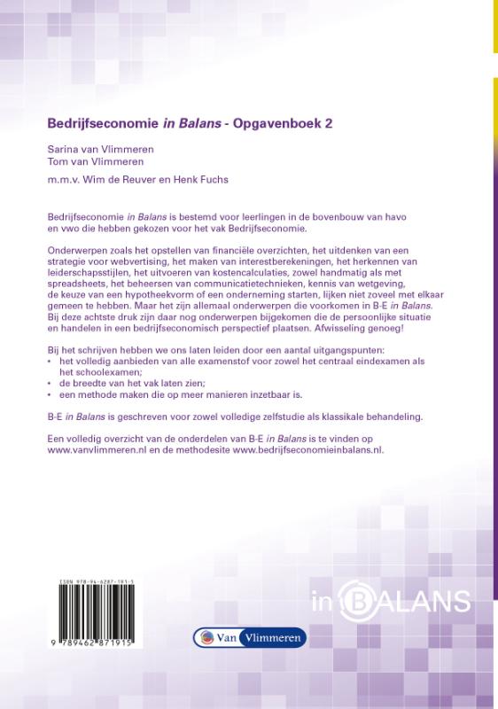 Achterkant van Opgavenboek 2