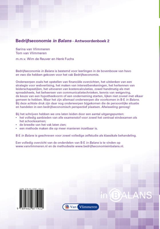 Achterkant van Antwoordenboek 2