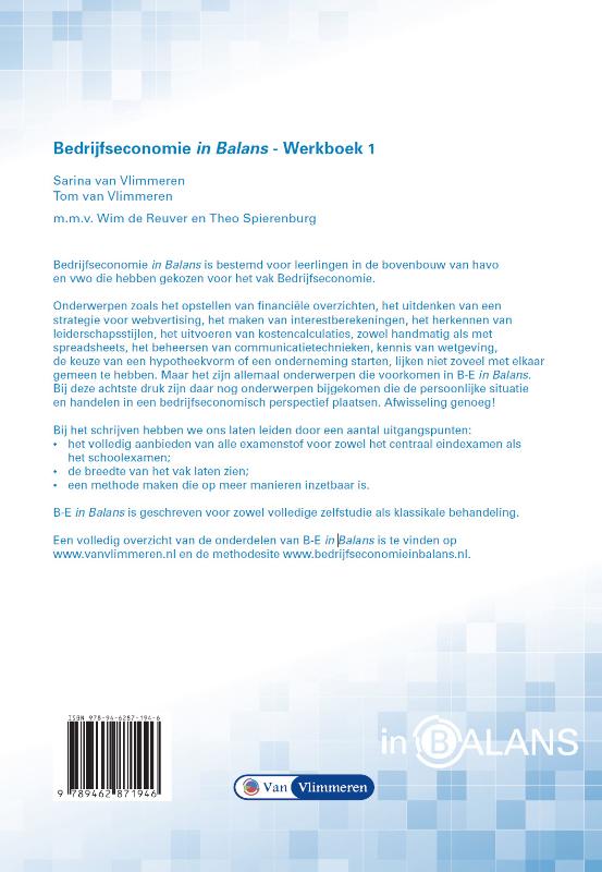 Achterkant van werkboek 1