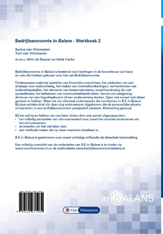 Achterkant van werkboek 2