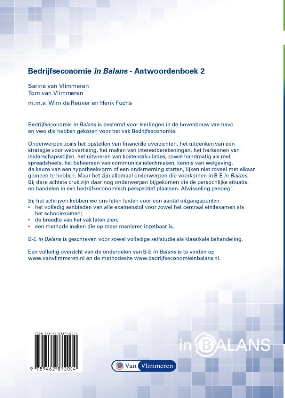 Achterkant van antwoordenboek