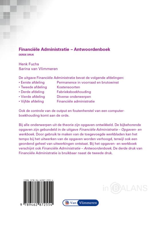 Achterkant van Financiële administratie