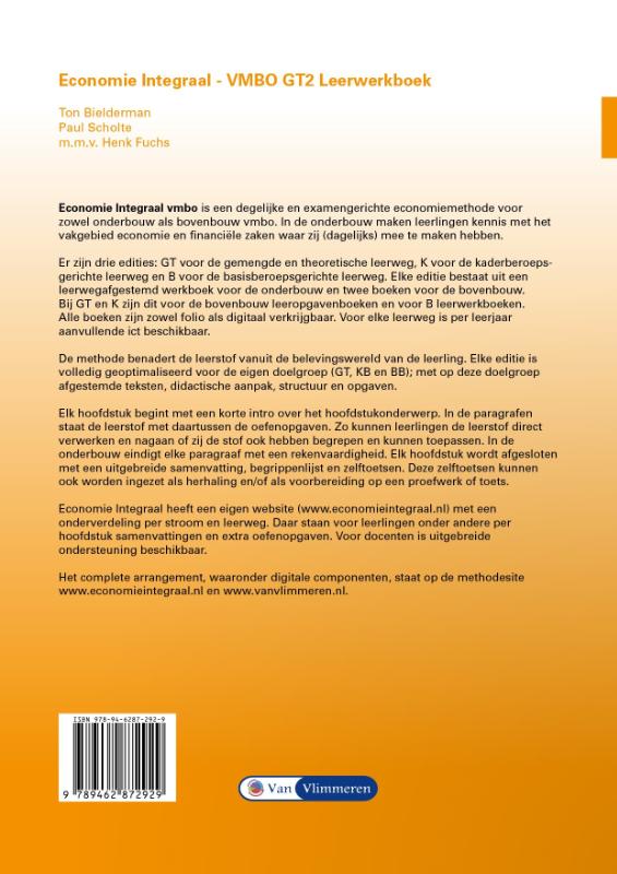 Achterkant van Economie Integraal vmbo GT 2