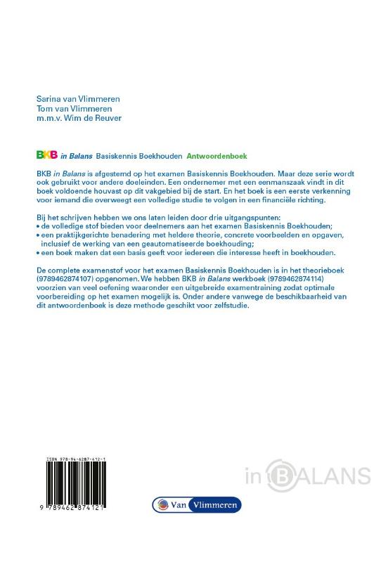 Achterkant van antwoordenboek