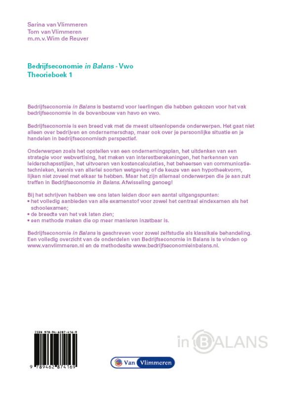 Achterkant van theorieboek 1