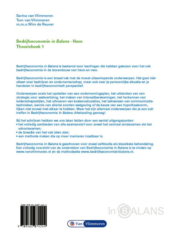 Achterkant van theorieboek 1