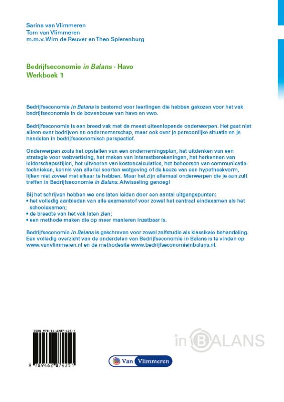 Achterkant van werkboek 1