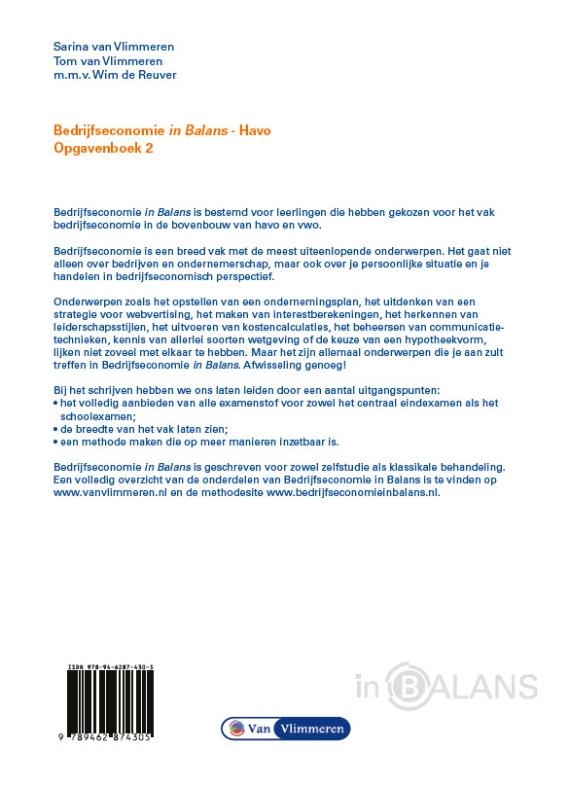 Achterkant van Opgavenboek 2