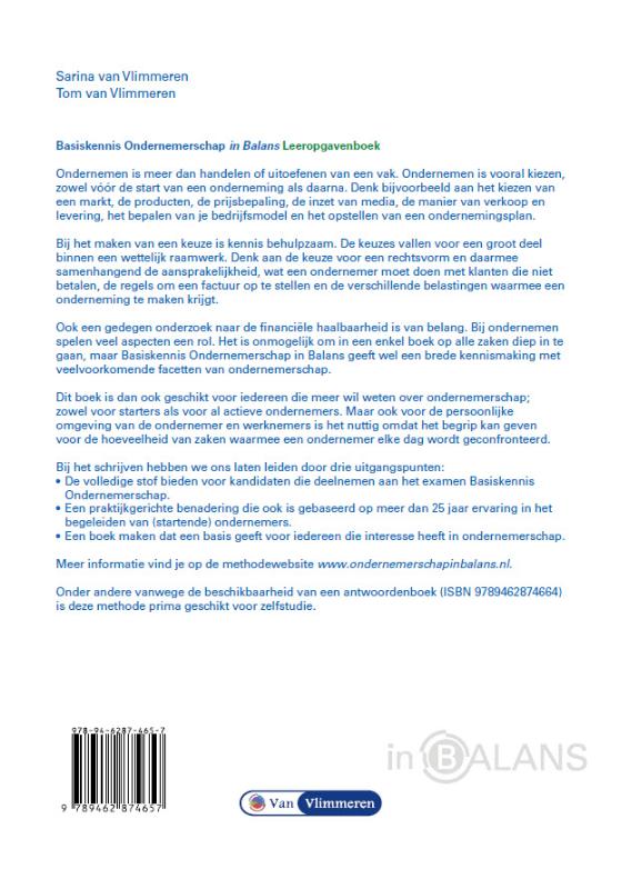Achterkant van Leeropgavenboek