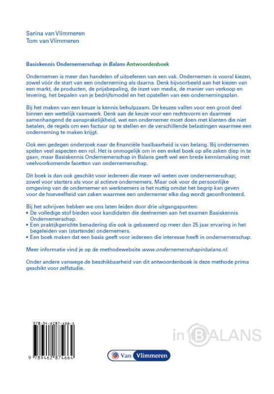 Achterkant van Antwoordenboek