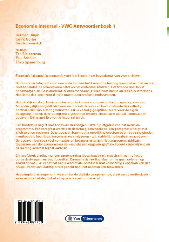 Achterkant van antwoordenboek