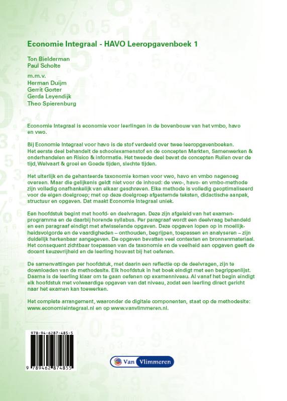Achterkant van Leeropgavenboek