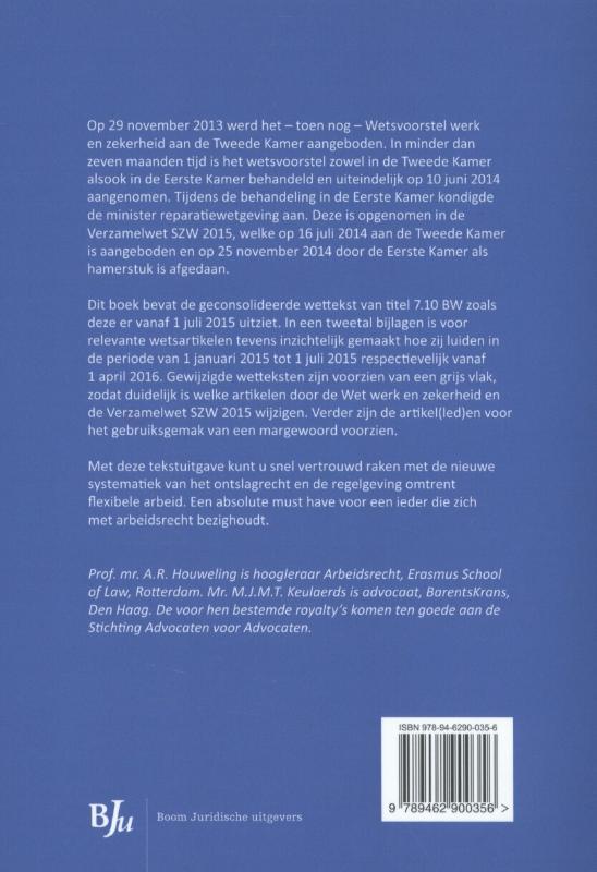 Achterkant van Wet werk en zekerheid