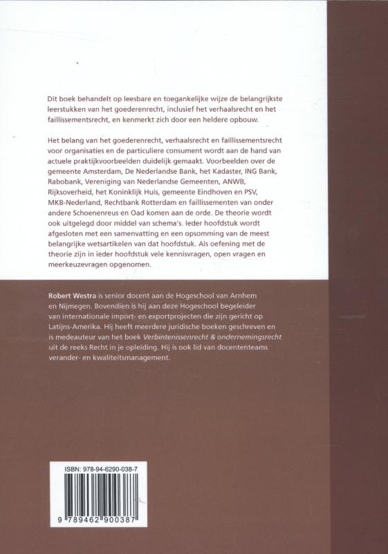 Achterkant van Goederenrecht